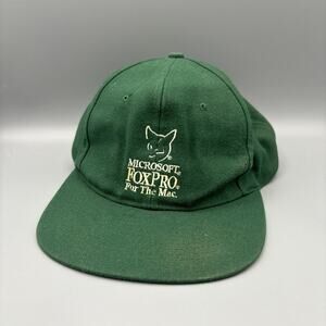 Microsoft Fox Pro Hat vtg 1990s Tech Promo For The Mac